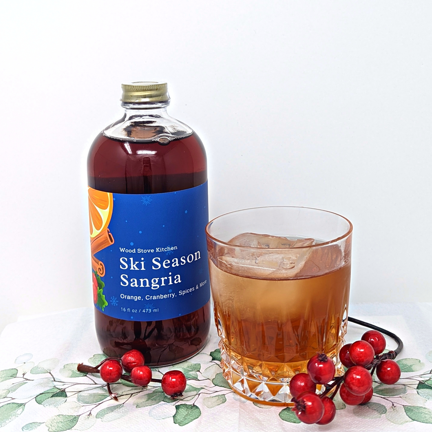 Wood Stove Kitchen Ski Season Sangria Cocktail Mixer