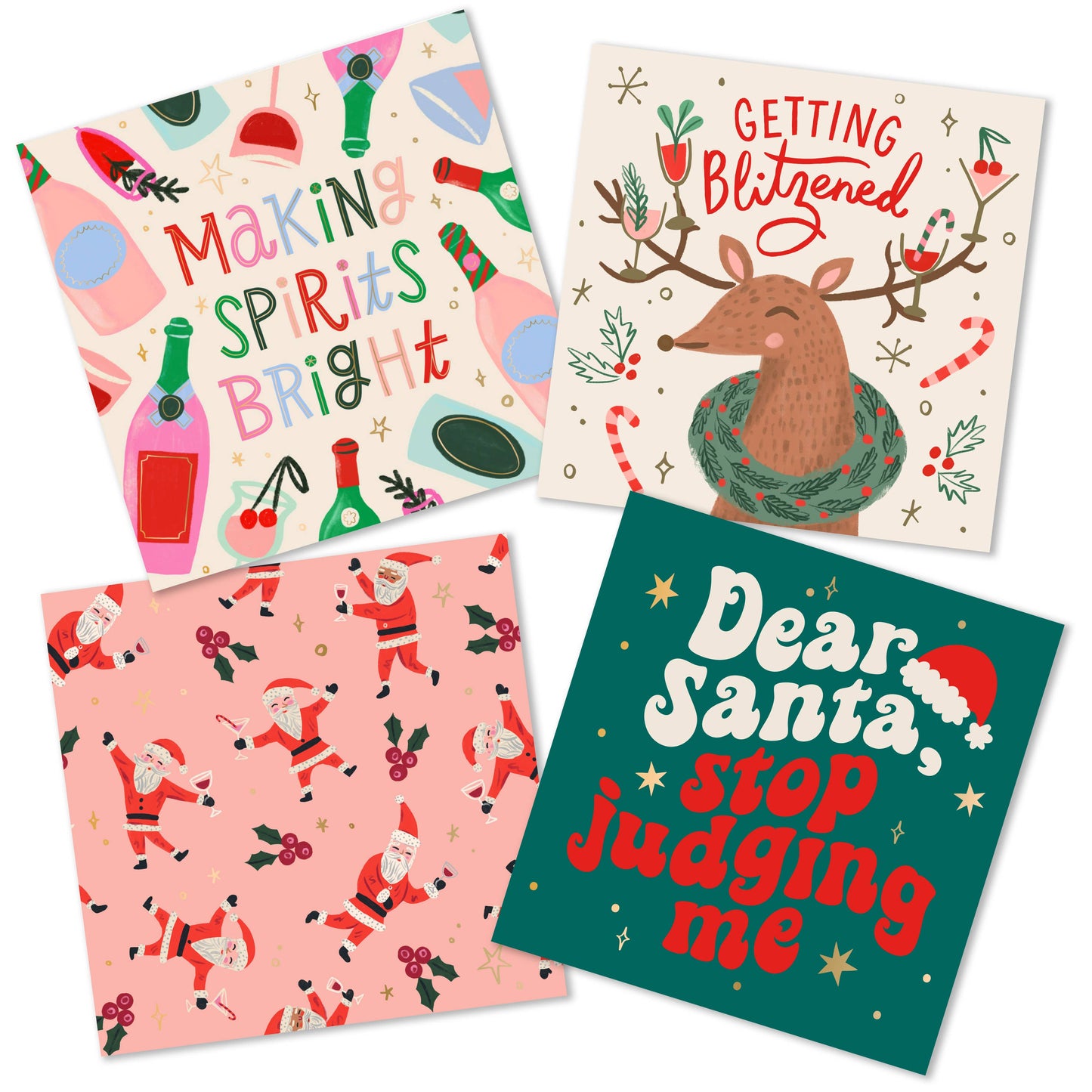 Making Spirits Bright Paper Cocktail Napkin