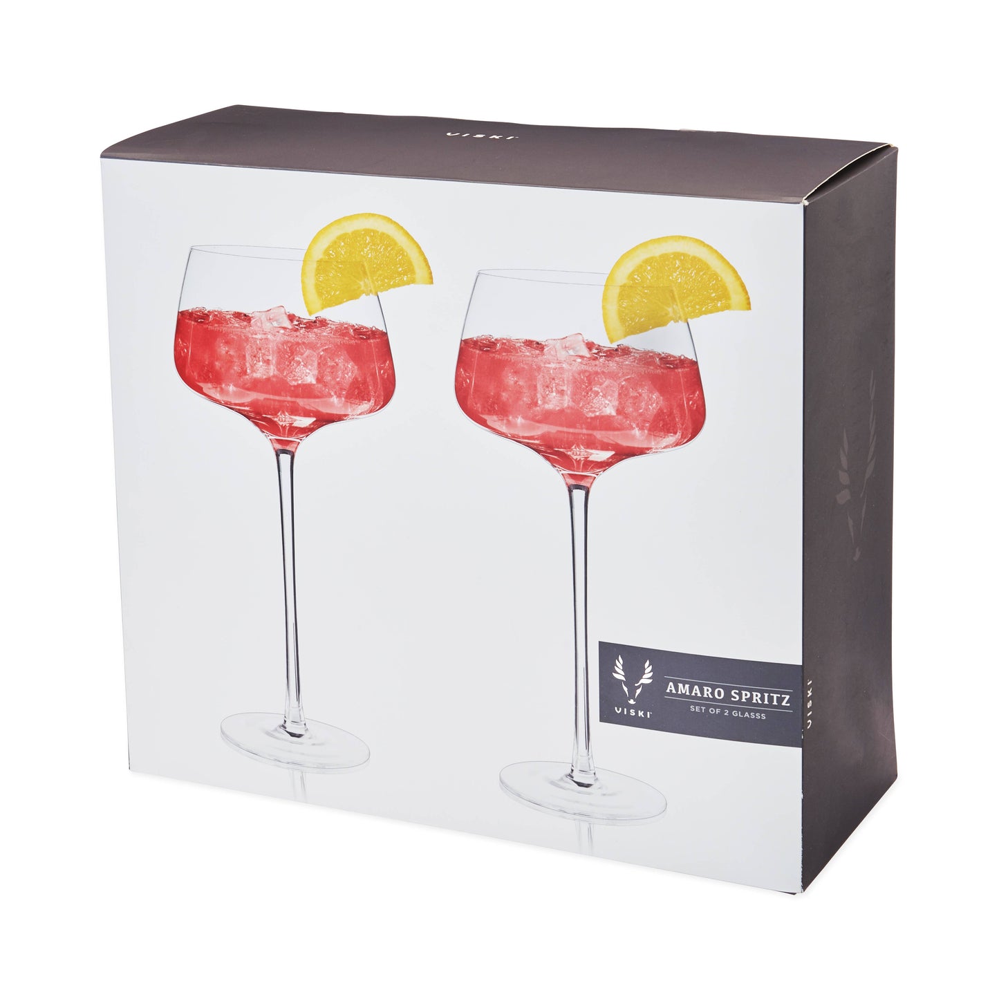 Angled Crystal Amaro Spritz Glasses (set of 2)
