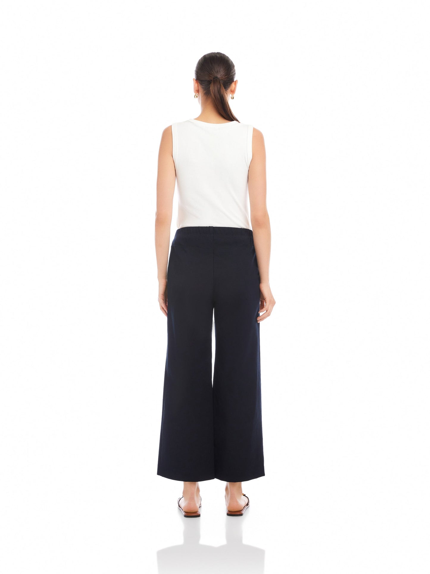 Fifteen Twenty Celia Cropped Pant in Midnight Blue