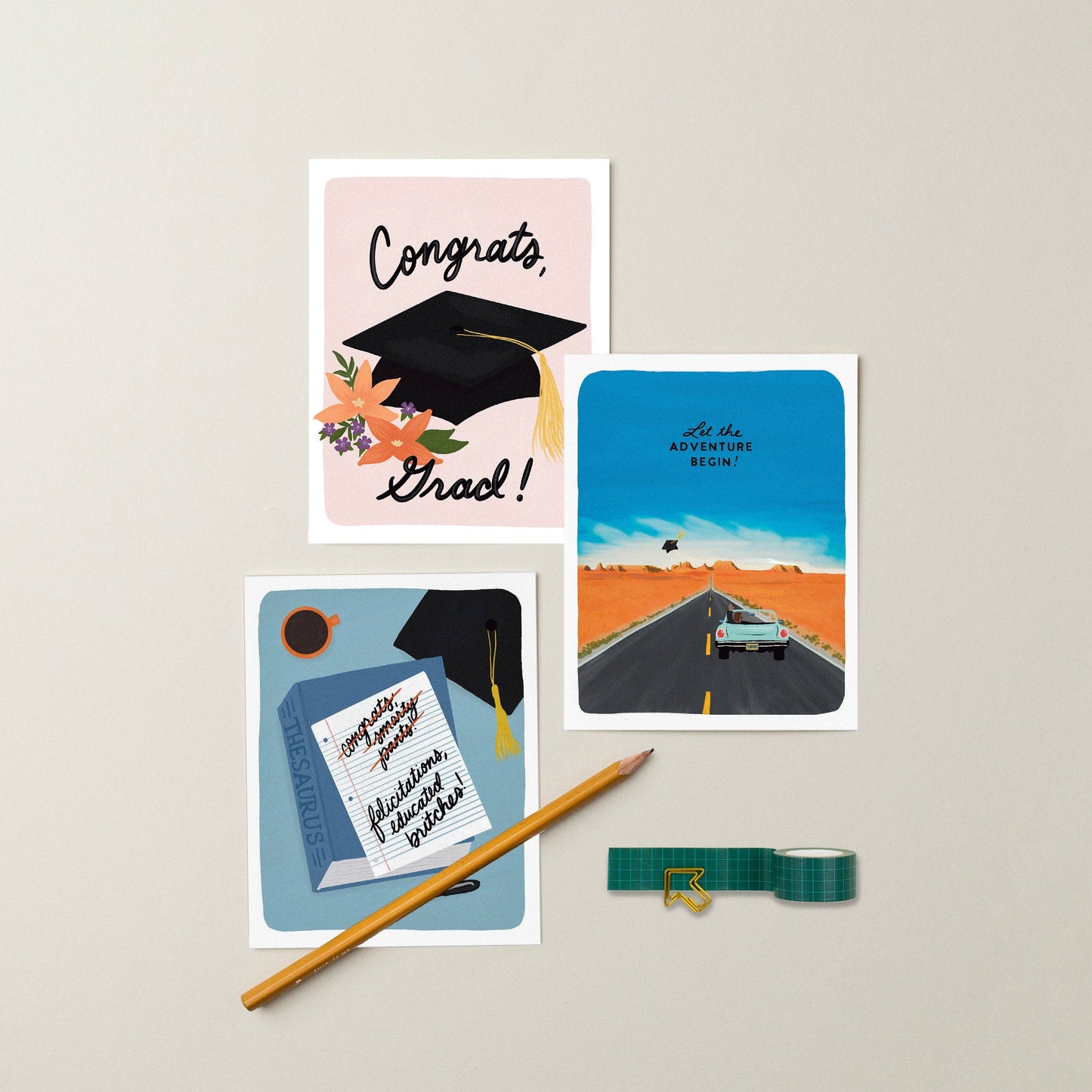 Floral Congrats Grad Greeting Card