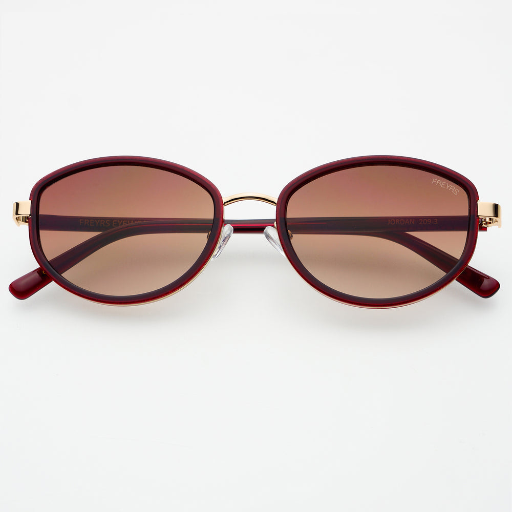 Freyrs Jordan Sunglasses, Burgundy