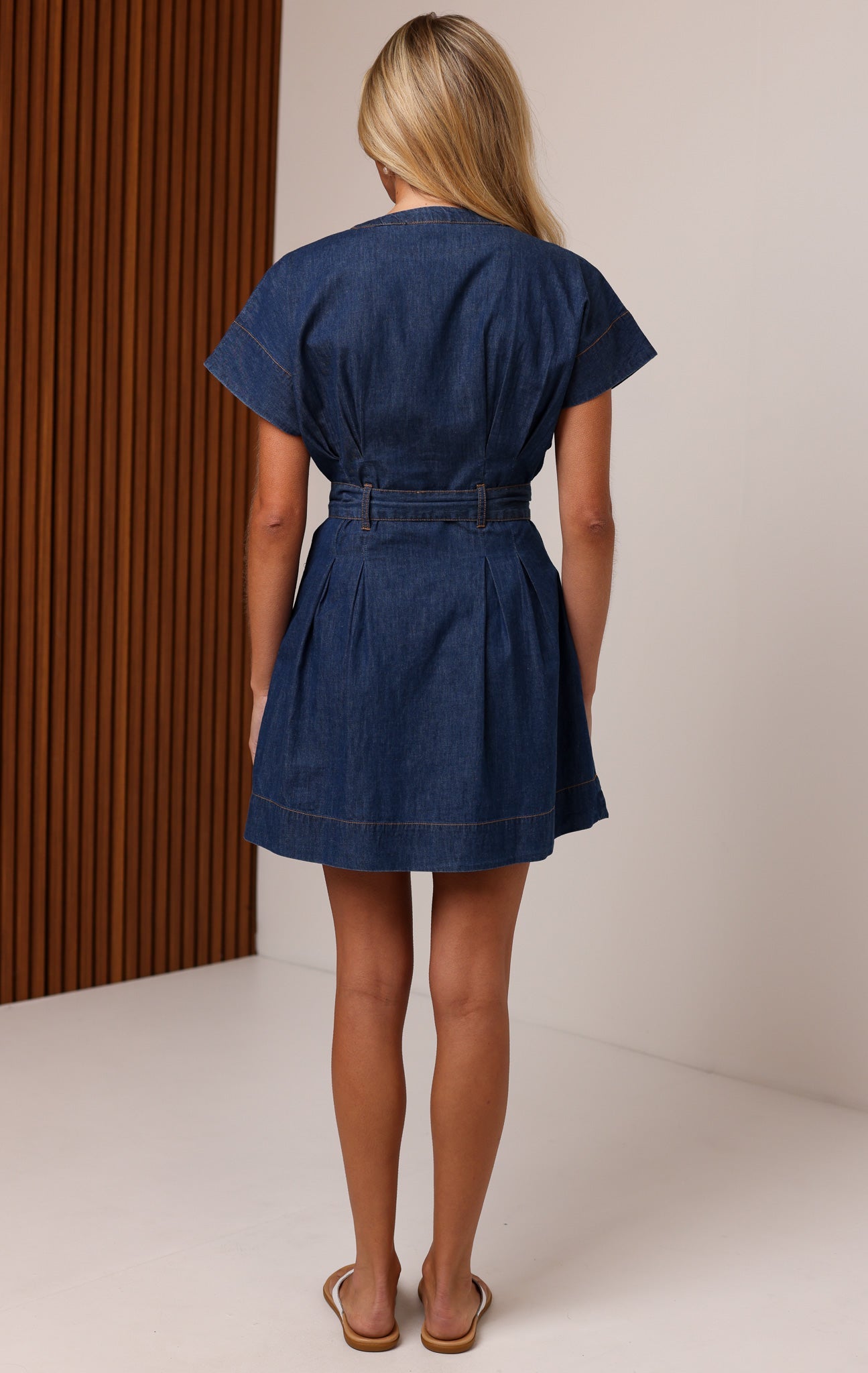 Shore Sonya Denim Mini Dress | Blue Wash