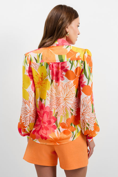 Trina Turk Monte Balloon Sleeve Top