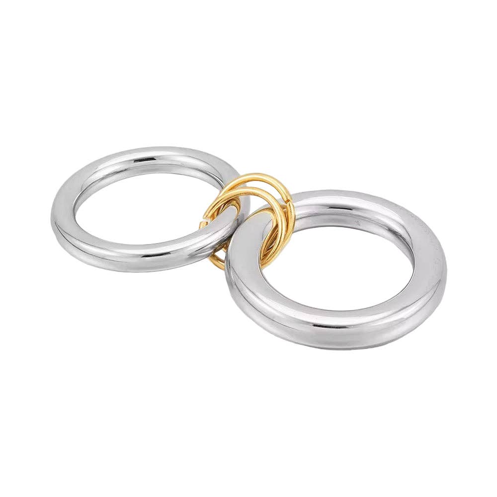 Preston Two Tone Stacked Ring 8