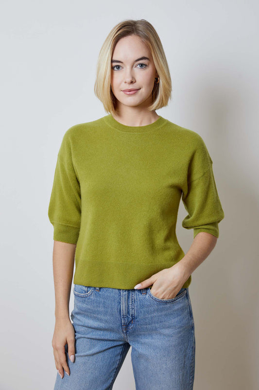 Cashmere Moss Woodbine Short Sleeve Sweater