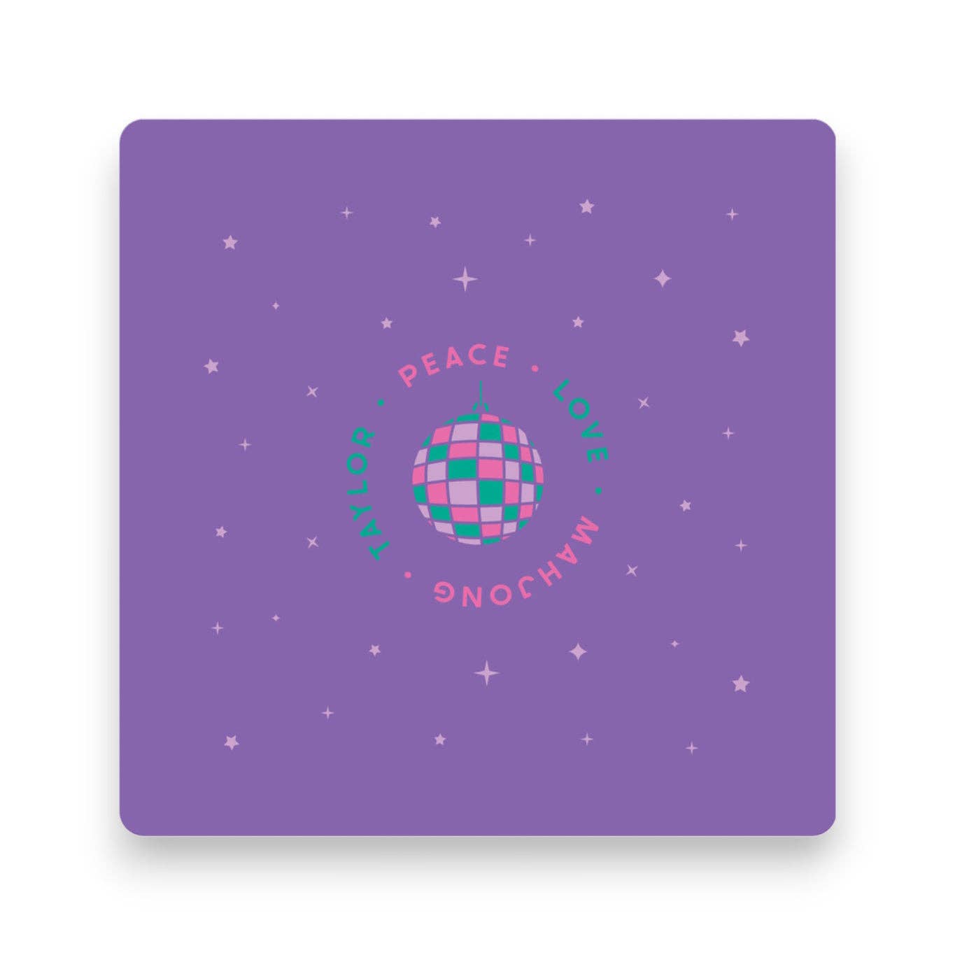Peace Love Mahjong Mats | Chartreuse Cherries