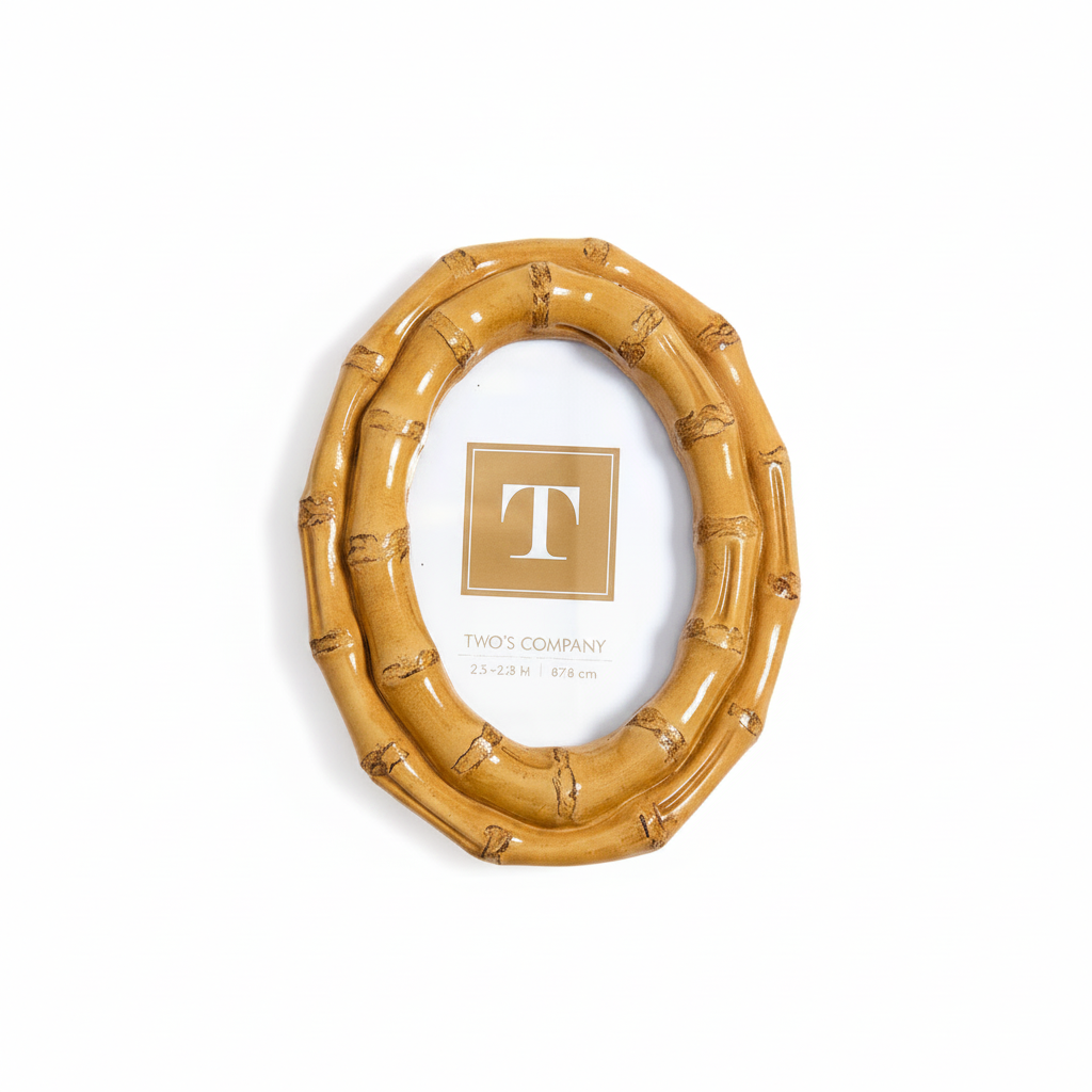 Blonde Bamboo Frame | 2.5x3.5 Oval