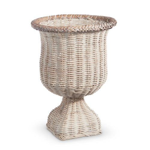 White Woven Urn