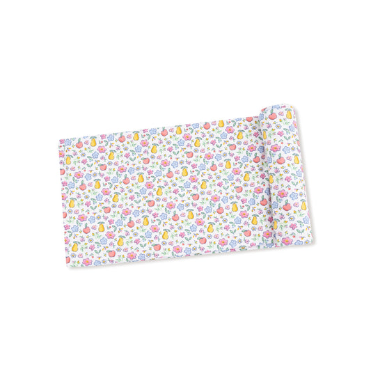 Angel Dear Fall Fruit Floral Swaddle Blanket