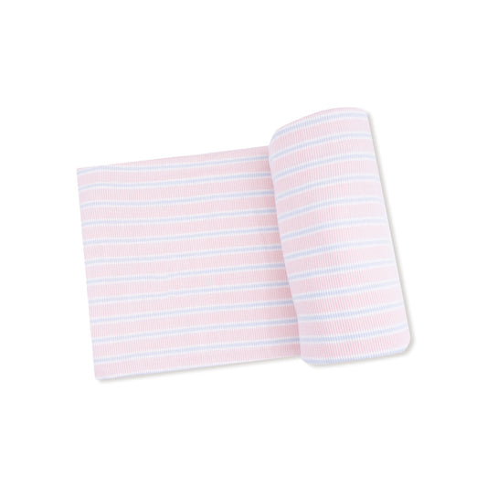 Angel Dear Pink Stripe Swaddle Blanket