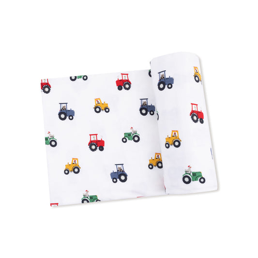 Angel Dear Mini Tractors Swaddle Blanket