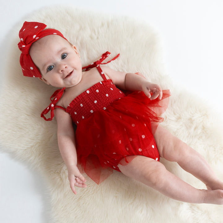 Polka Dot Red Tutu Bubble