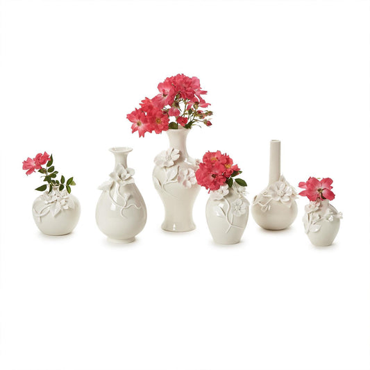 Mini Vases with Sculpted Flowers