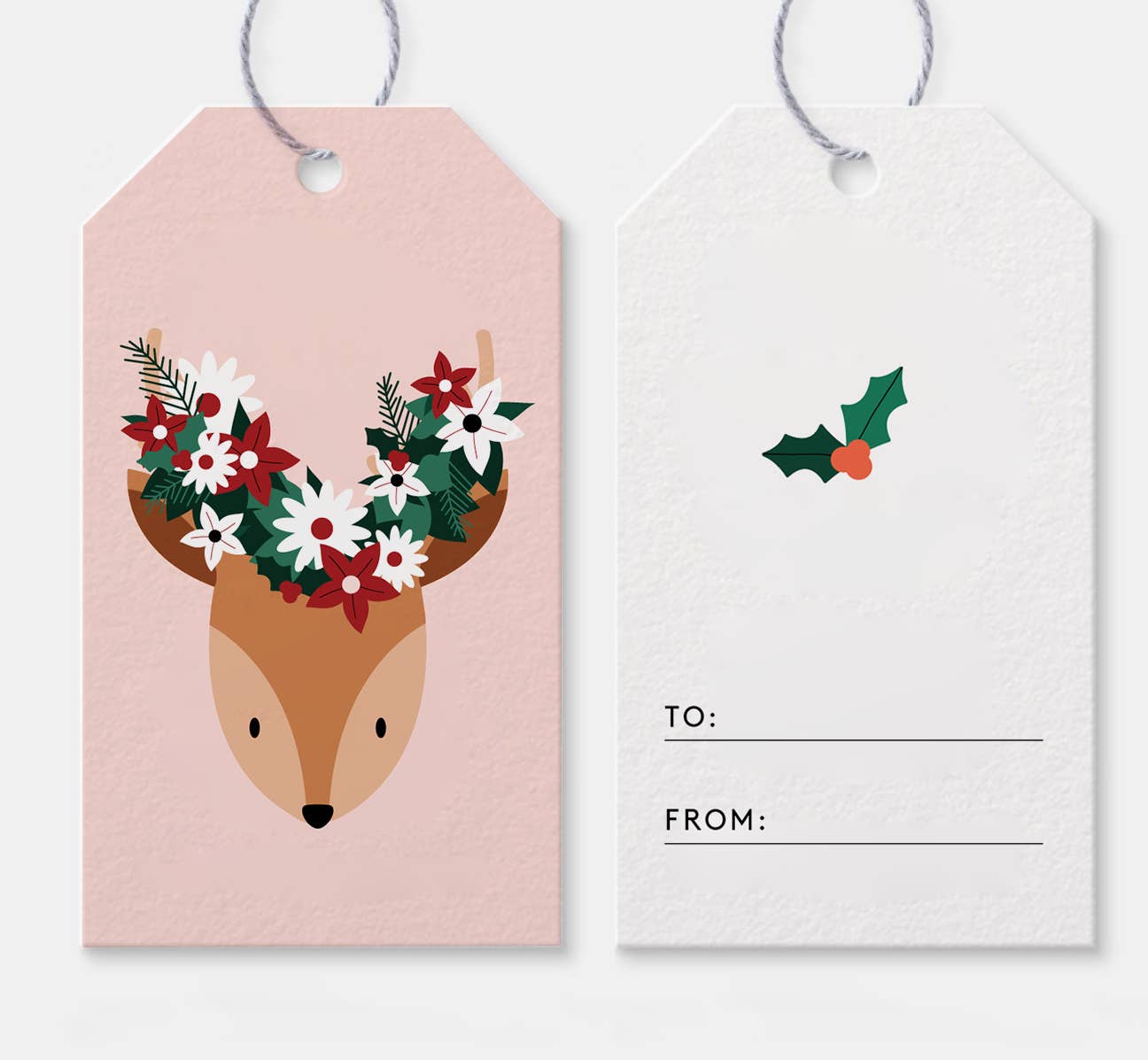 Reindeer Gift Tags - Set of 6