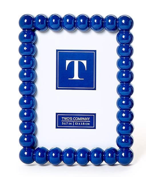 Blue Hobnail 5 x 7 Photo Frame