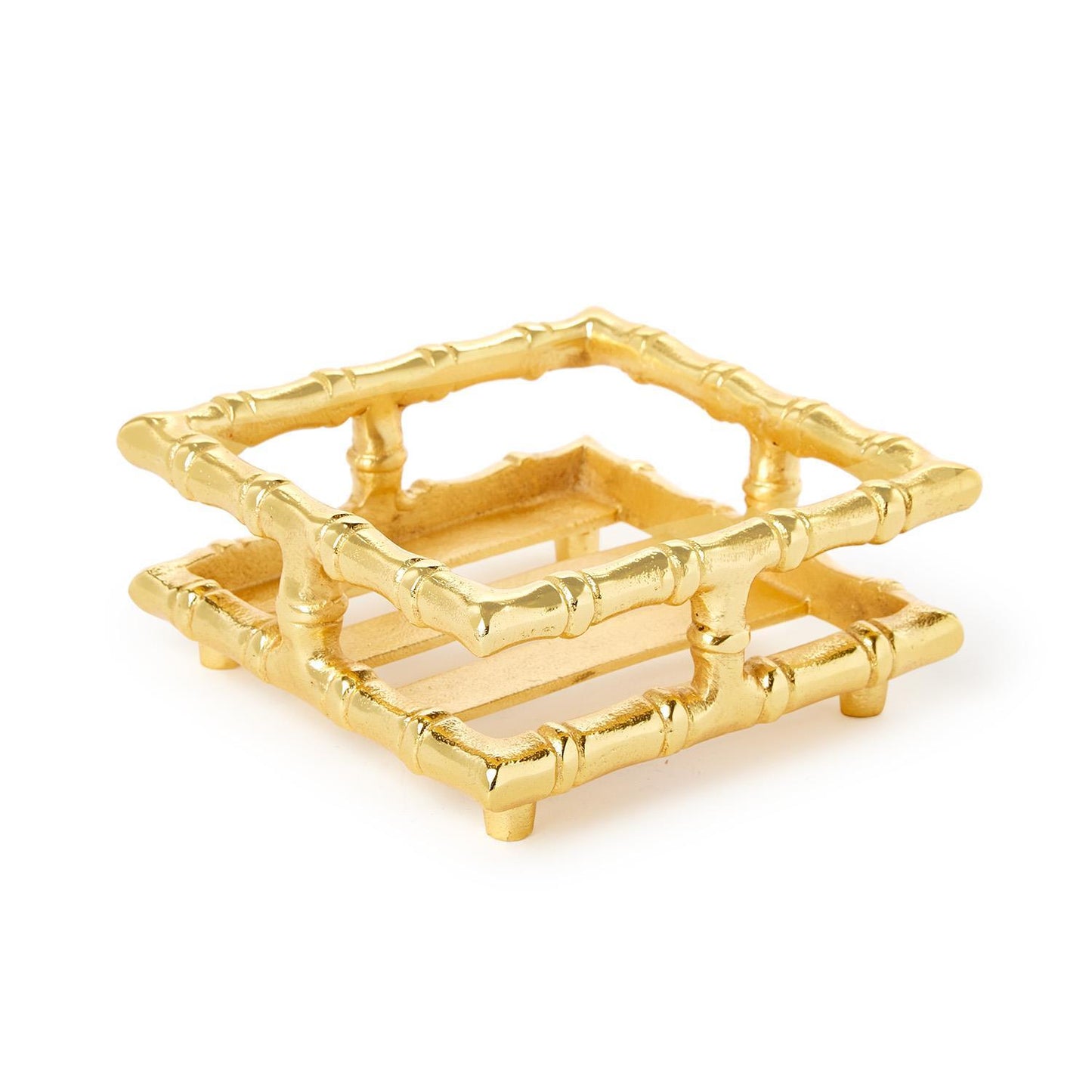 Bamboo Cocktail Napkin Holder | Gold