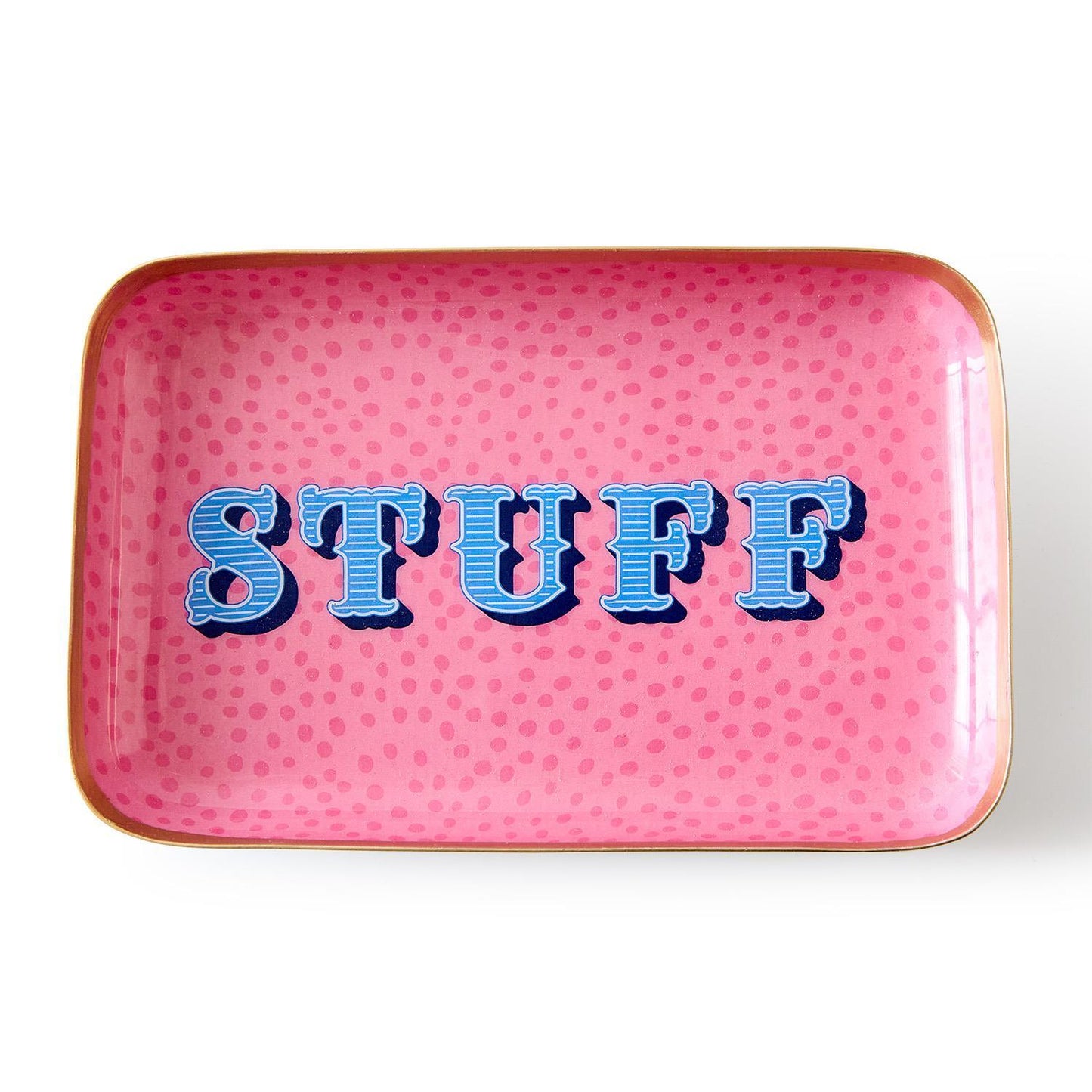Trinkets Metal Trinket Trays with Sayings "Stuff"