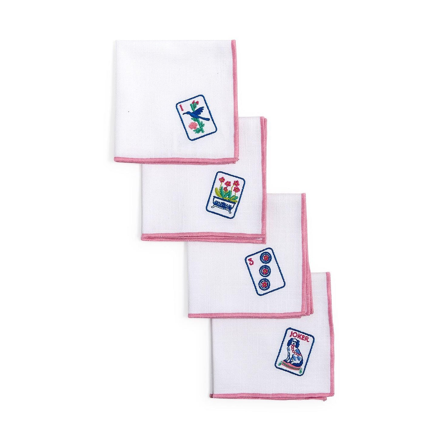 Mahjong Cloth Cocktail Napkins | Set of 4
