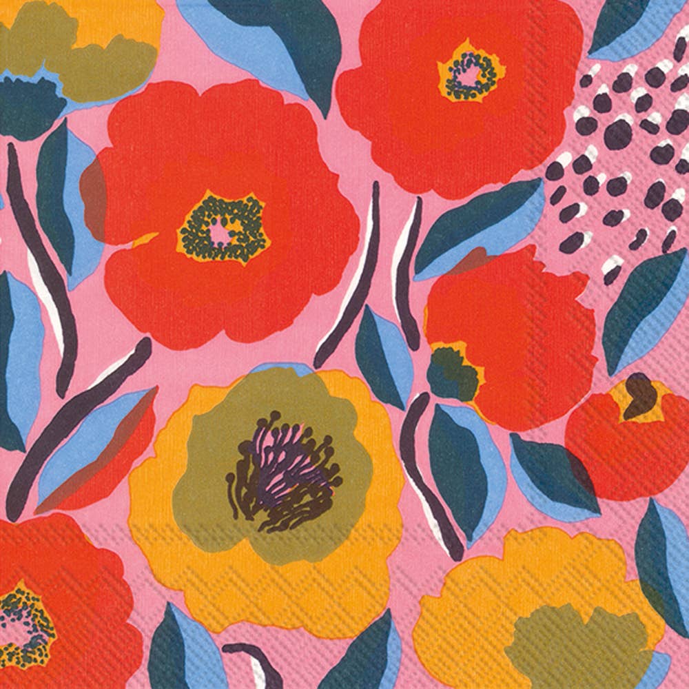 Rosarium Rose Paper Cocktail Napkins