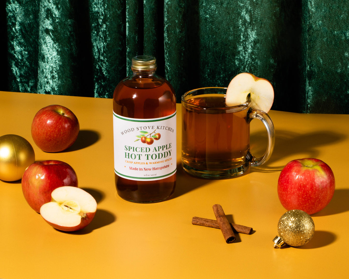 Wood Stove Kitchen Spiced Apple Hot Toddy Cocktail Mixer
