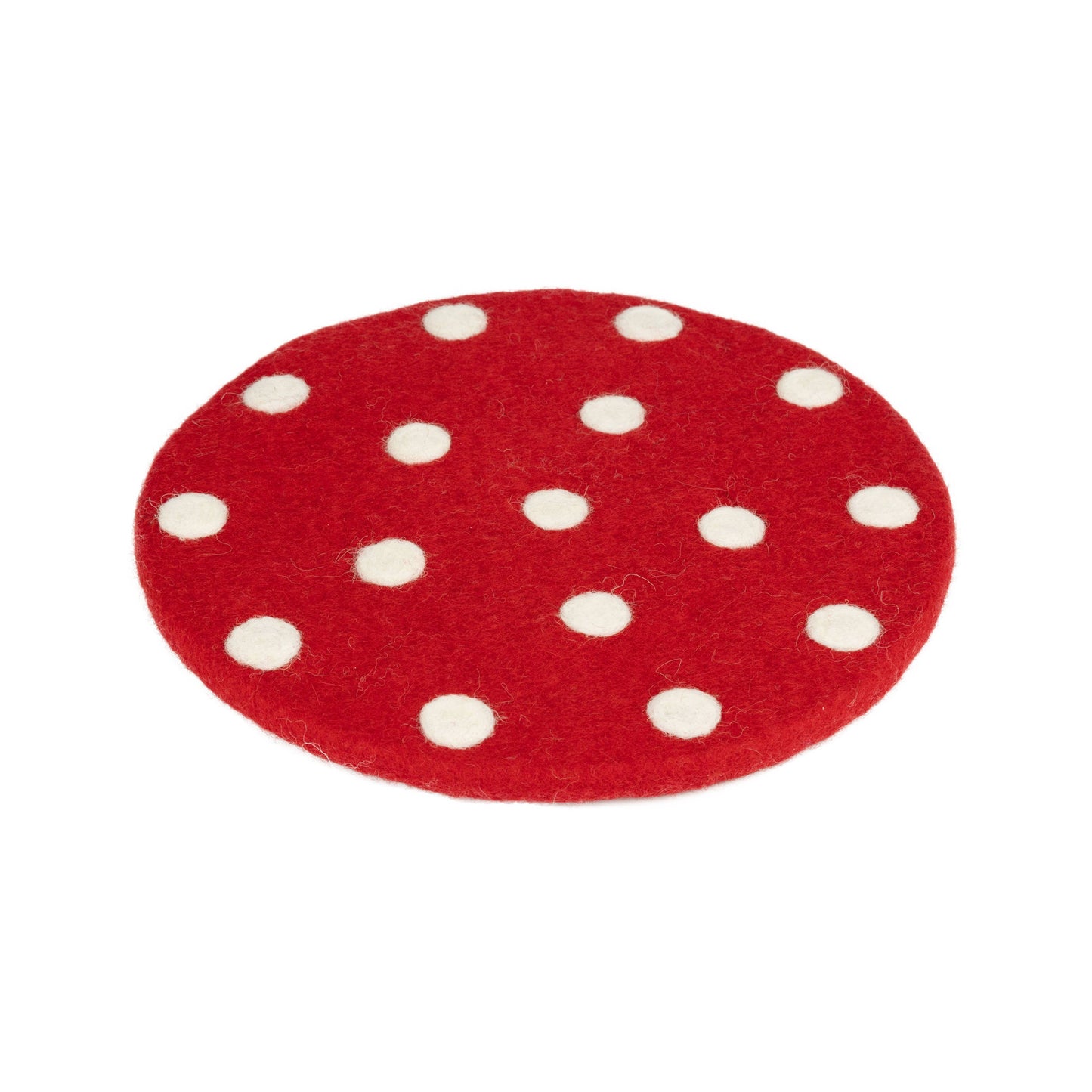 Red & White Felt Trivet