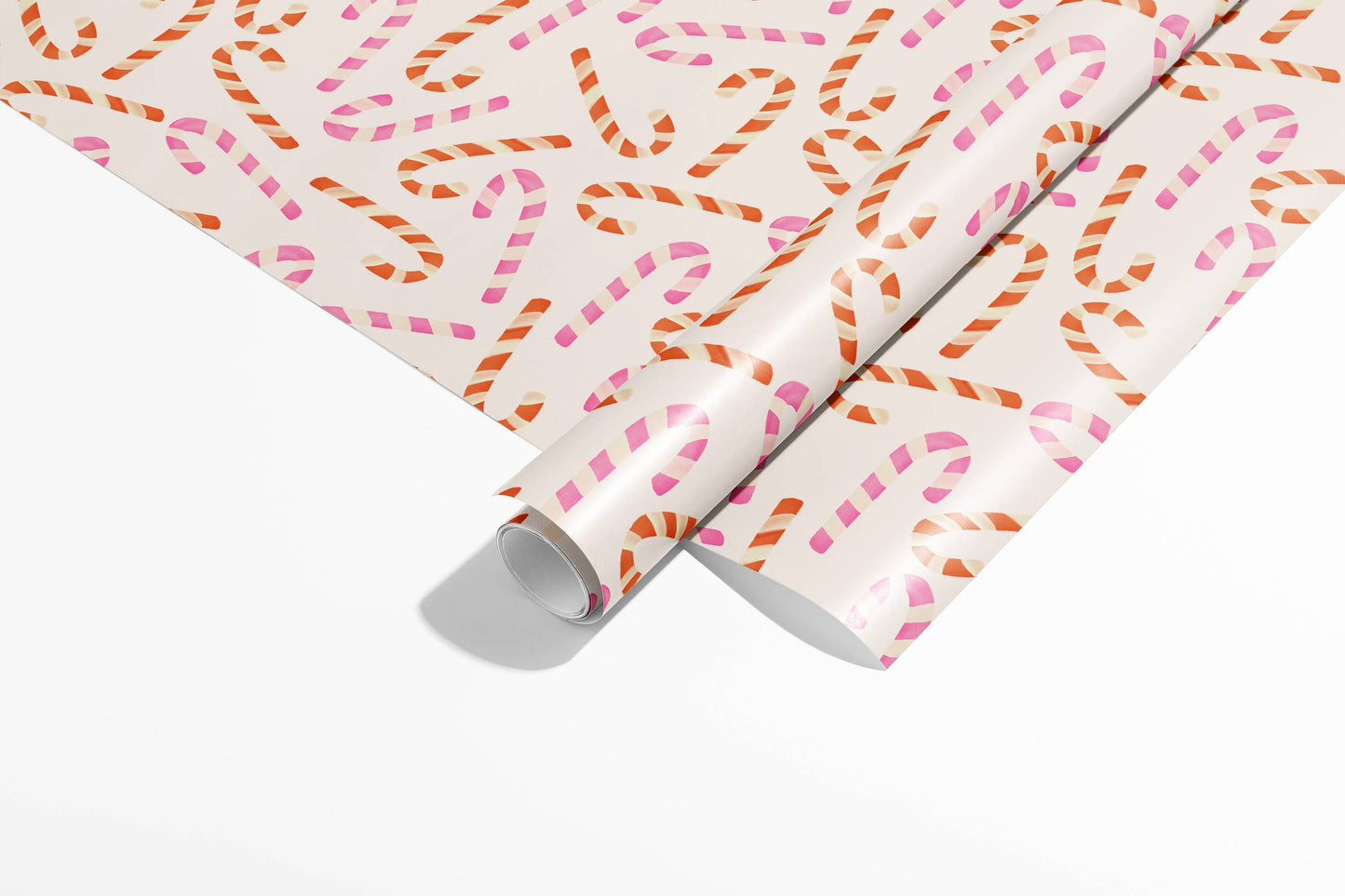 Christmas Candy Canes Holiday Wrapping Paper - 3 Sheet Roll