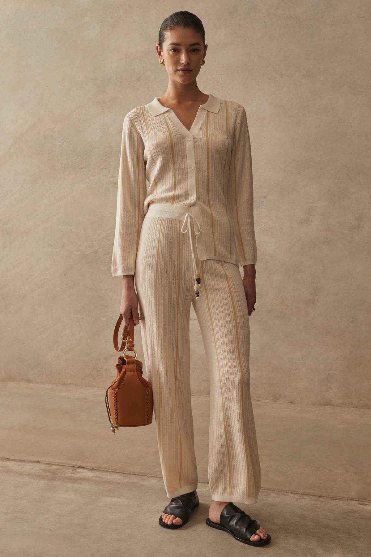 Sancia Camden Knit Pant in Bisque