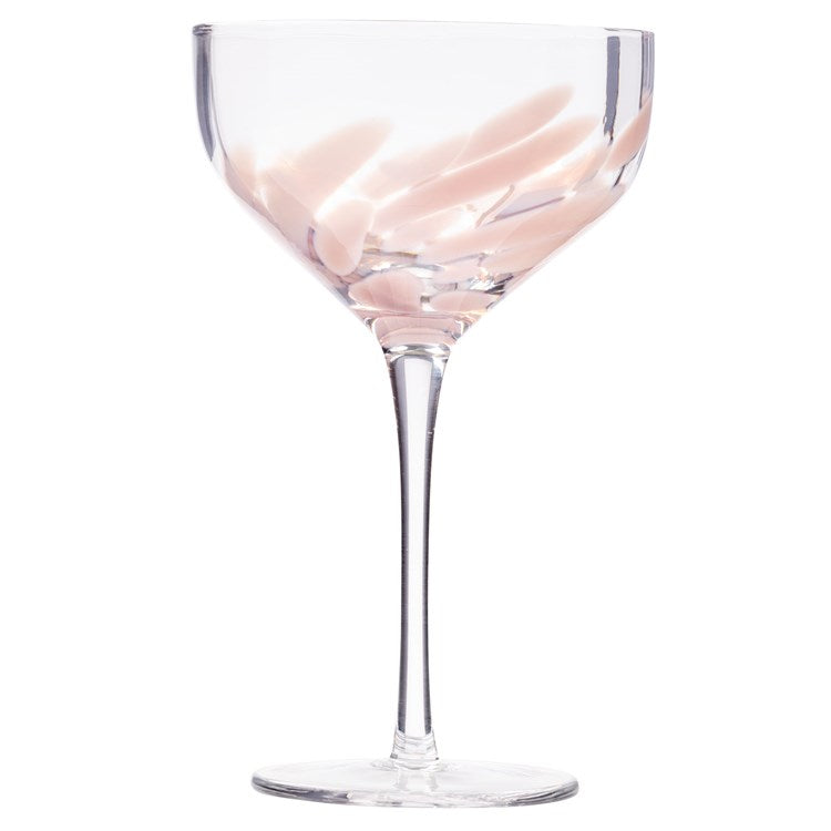 Cheena Pink Coupe Glasses Set of 2