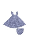 Navy Gingham Twirly Sundress and Diaper Cover