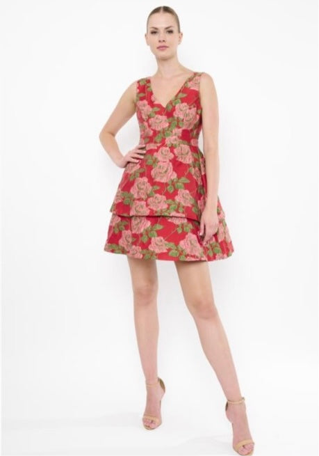 Flora Bea Terina Dress in Red Rose