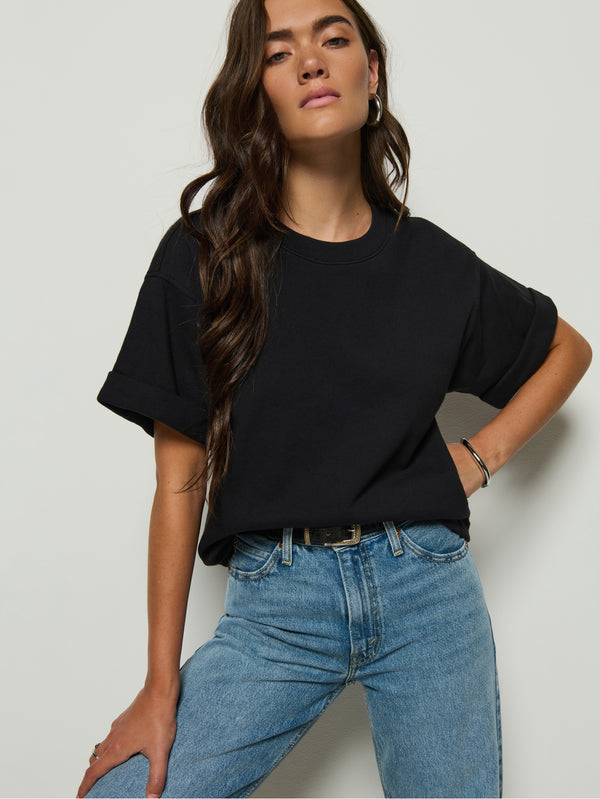 Nation Bane Sweatshirt Tee Jet Black