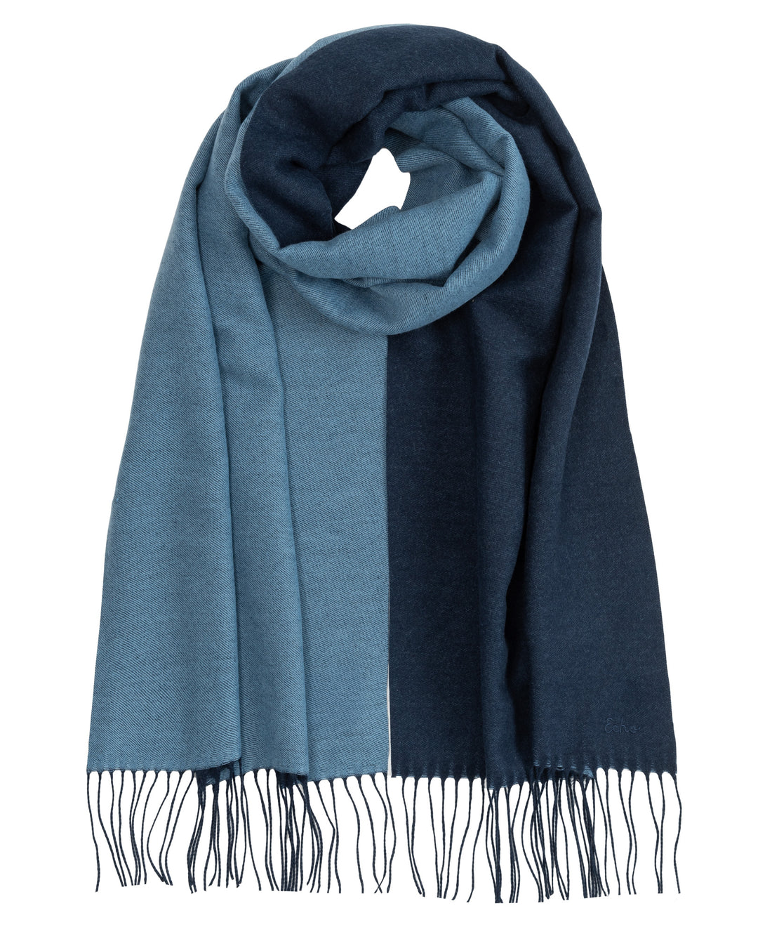 Echo Navy Double Face Scarf