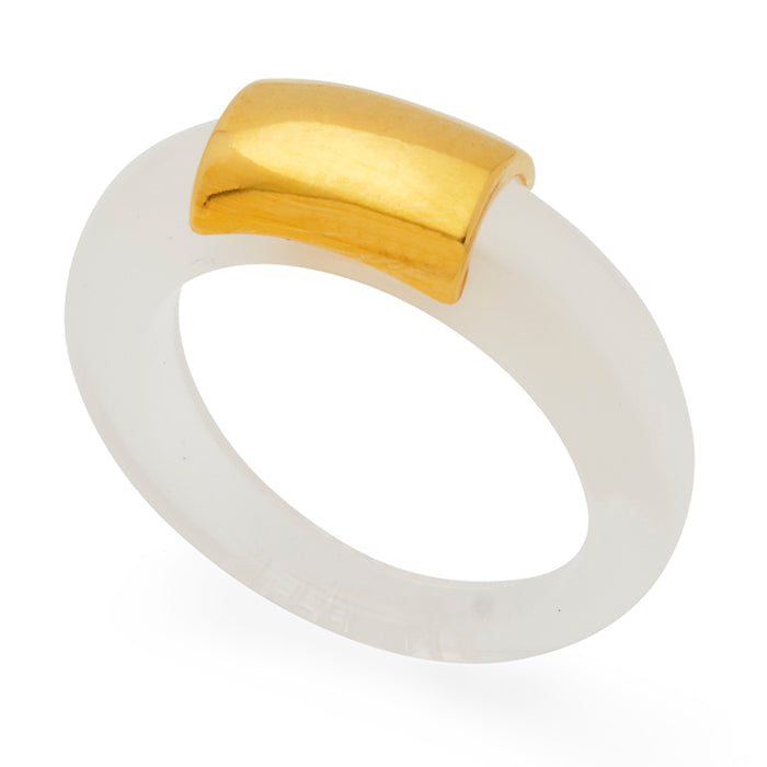 Lucas Jack Opal & Gold Resin Ring