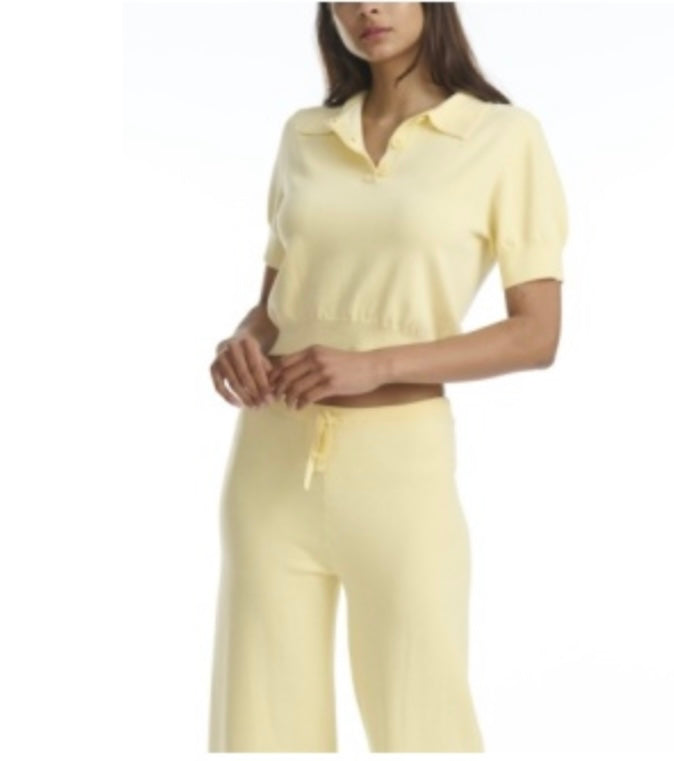 Splendid Christa Honeysuckle Polo Sweater