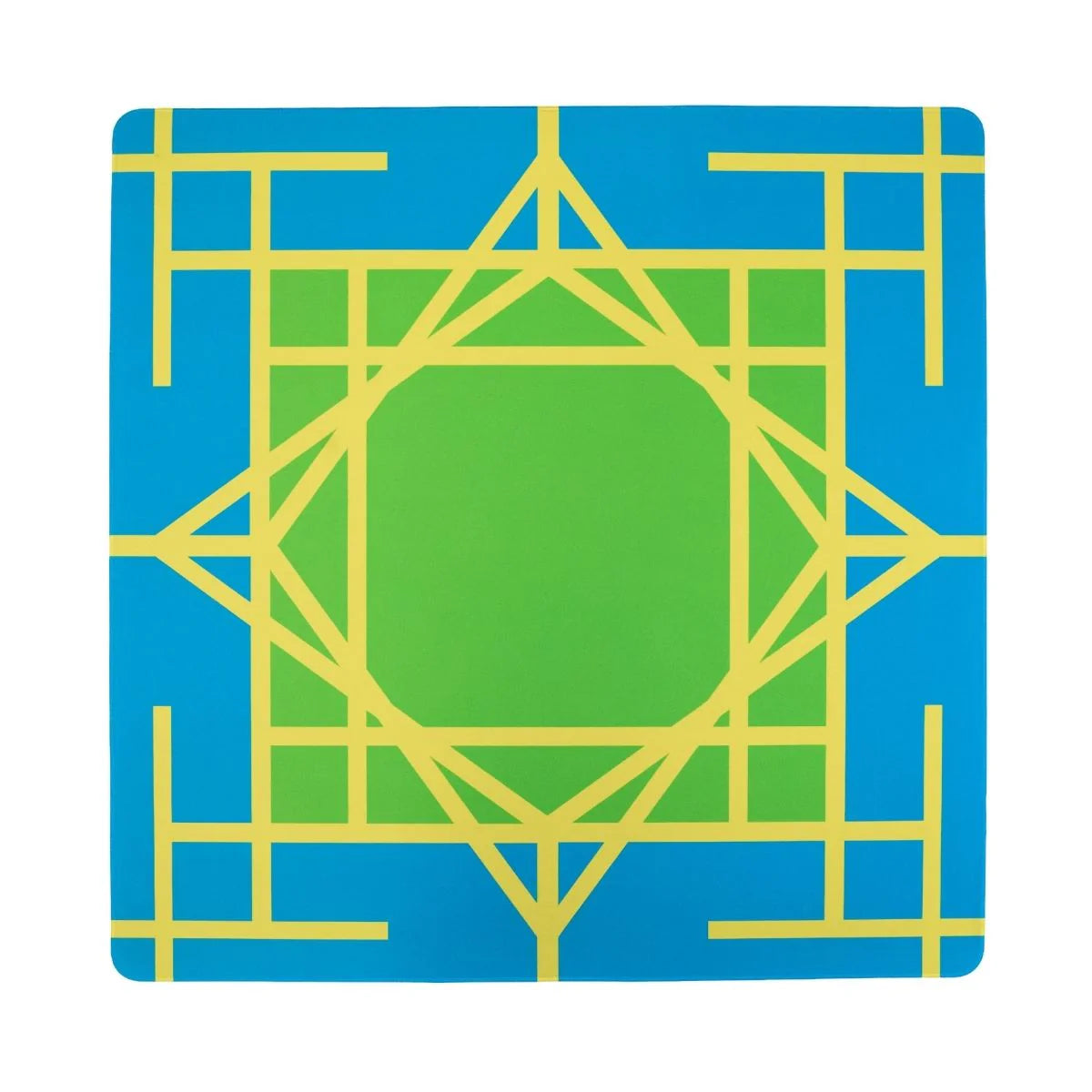 The Mahjong House Electric Blue Garden Mat | Double Sided