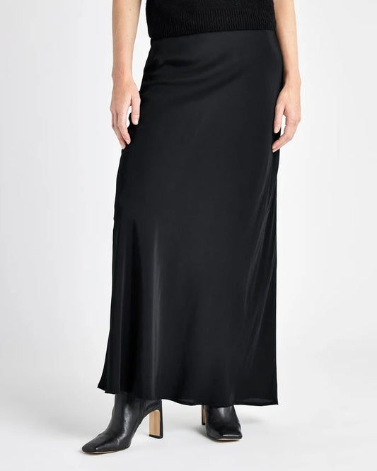 Splendid Orla Satin Skirt in Black