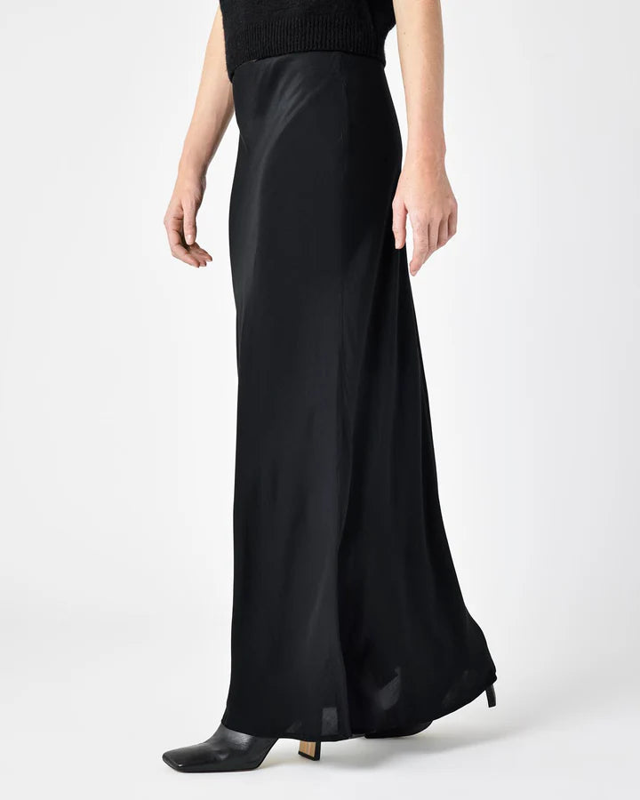 Splendid Orla Satin Skirt in Black
