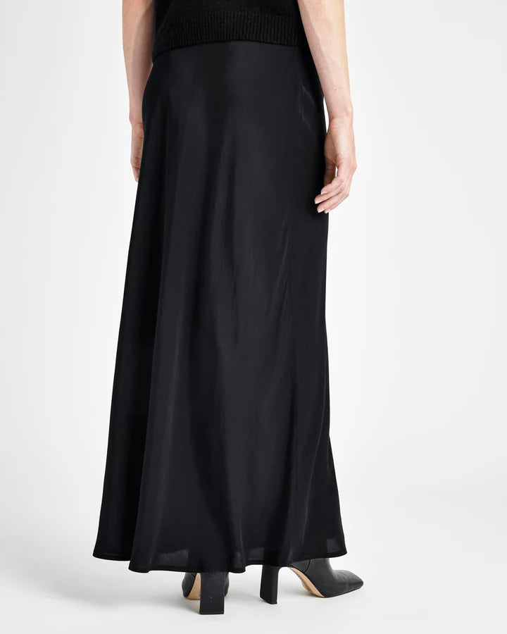 Splendid Orla Satin Skirt in Black
