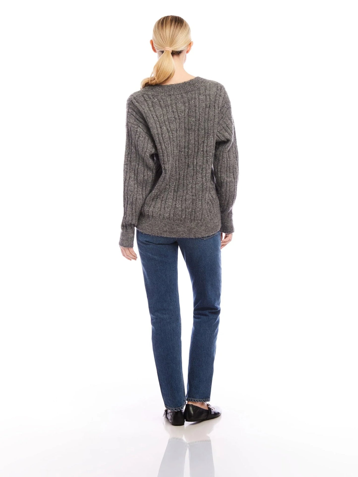 Fifteen Twenty Deliana Oversized Sweater in Gray