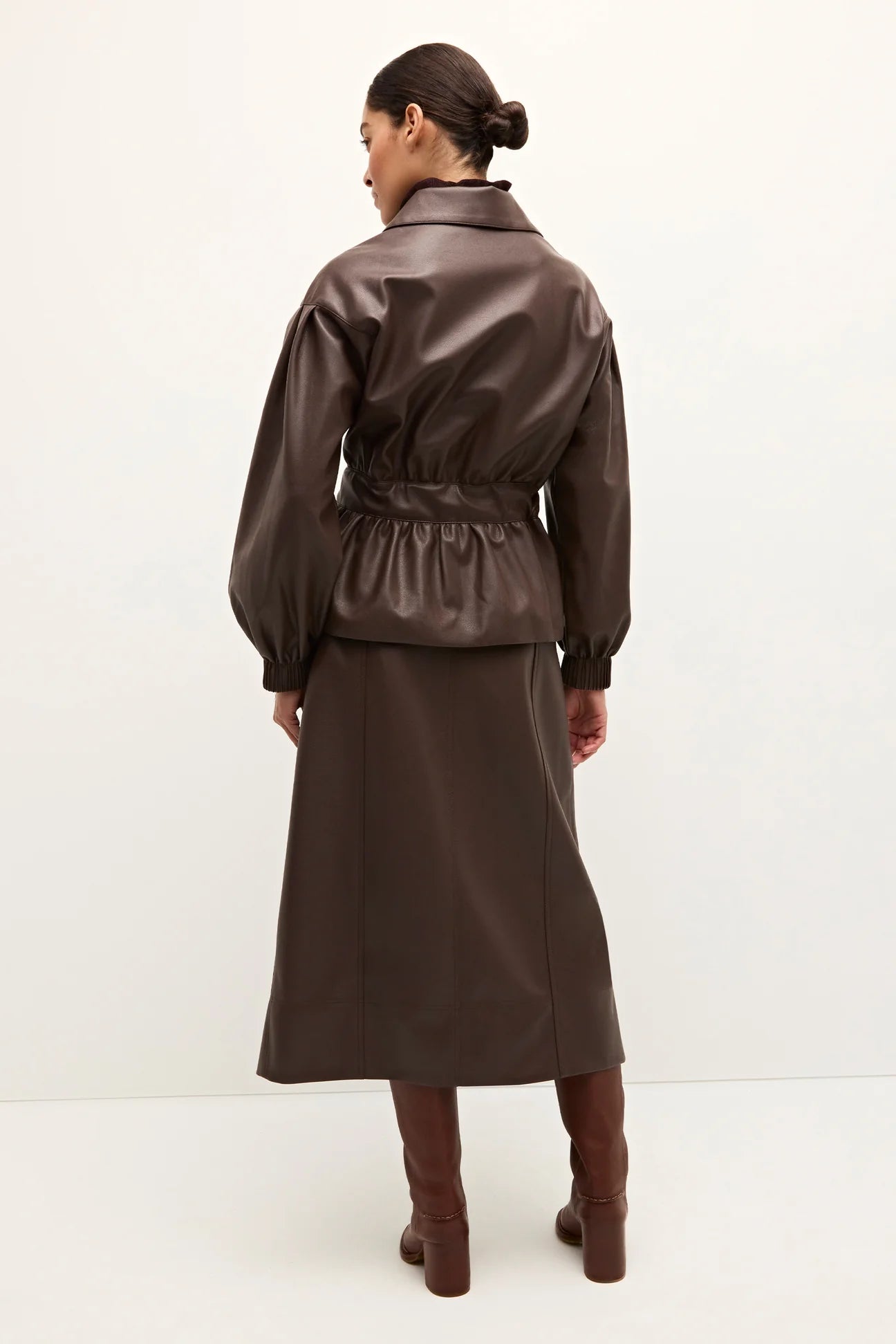 Marie Oliver Chazz Jacket in Walnut Leather