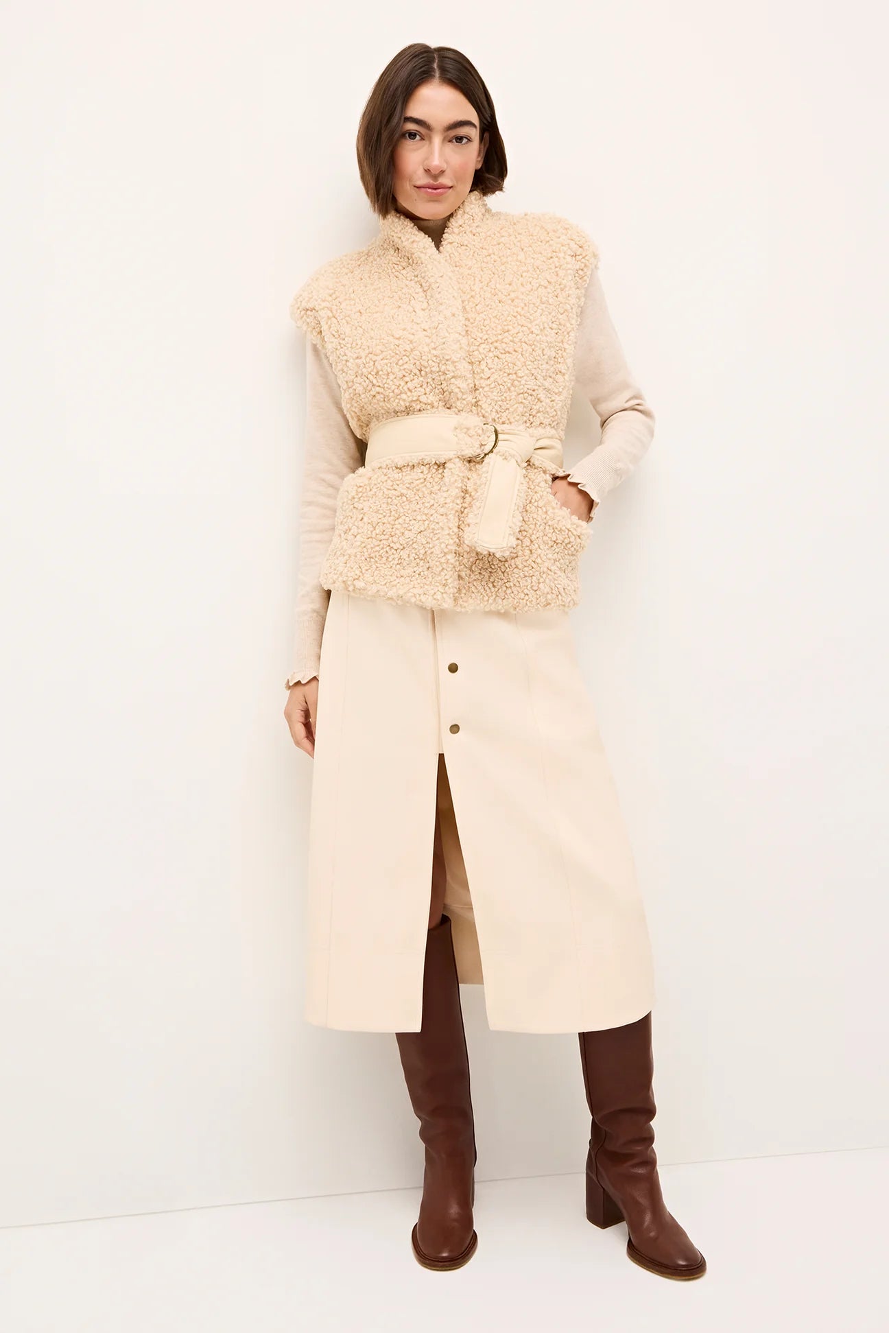Marie Oliver Astrid Vest in Cream