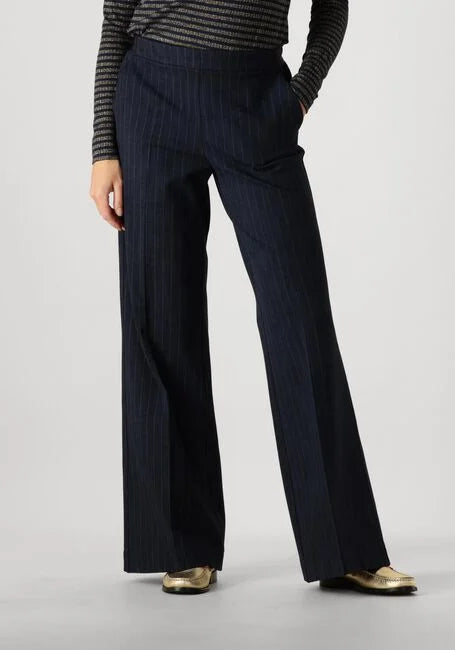 Summum Punto Vintage Stripe Boot Cut Trouser in Navy
