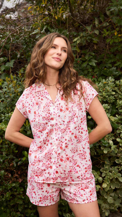 Petite Rosette Voile Shorts Set