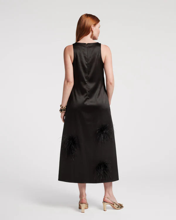 Frances Valentine Francesca Maxi Dress Feather Pouf Dress