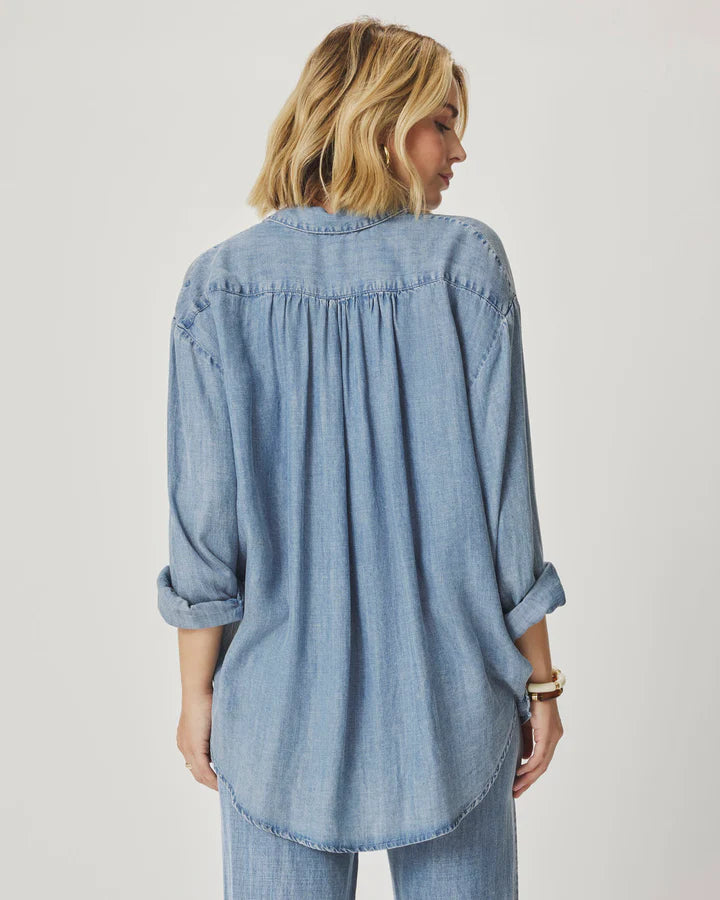 Splendid Indigo Button Down Top