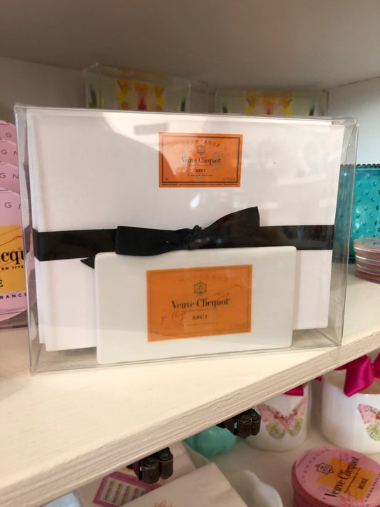 White and Orange Veuve Desk Set