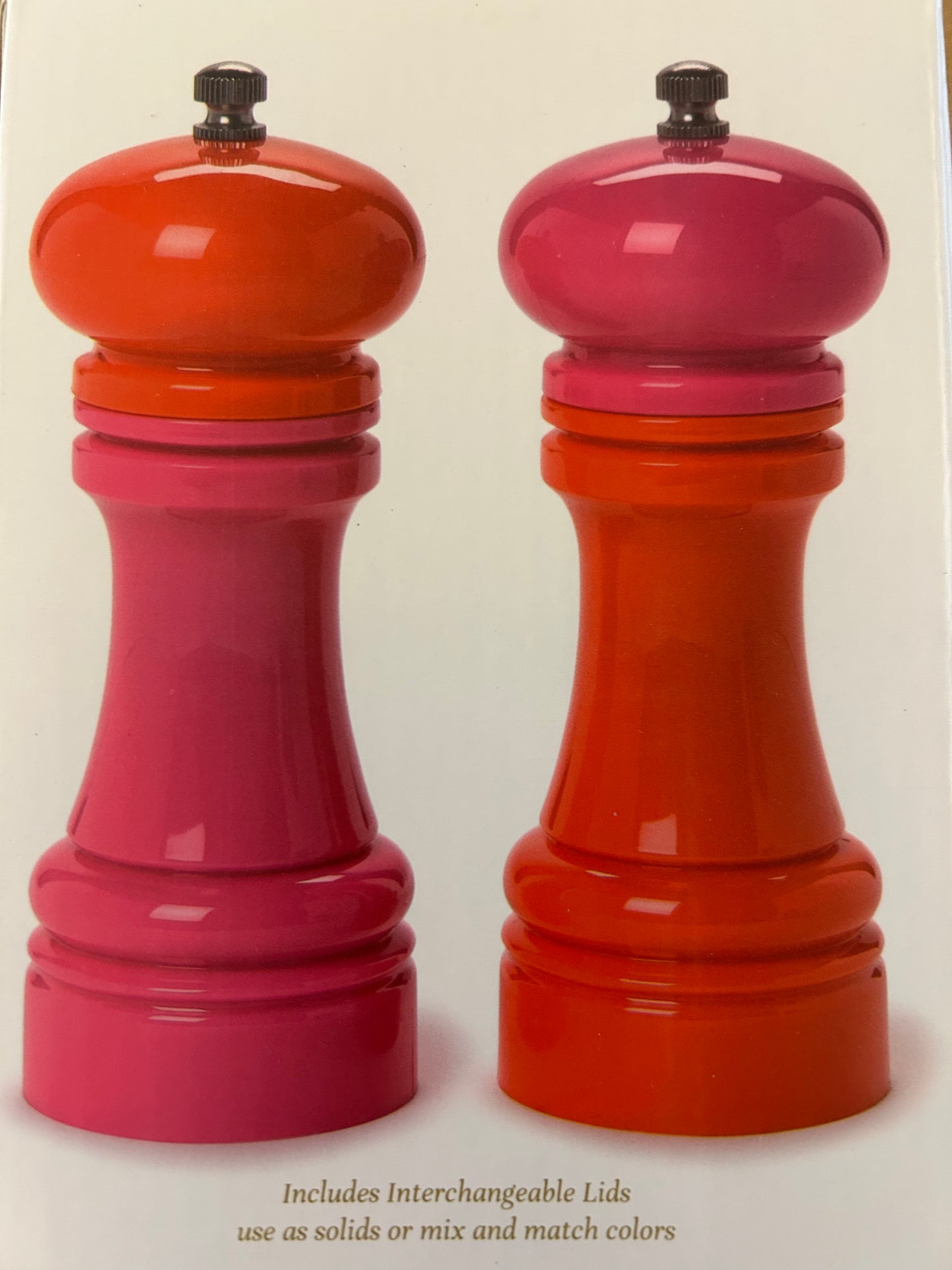 Pink & Orange Salt and Pepper Grinders