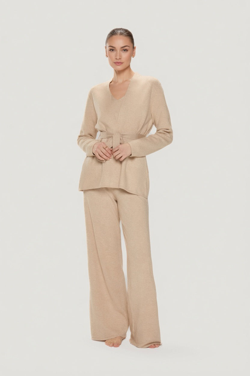Jasmine Elaine Wrap Sweater | Camel