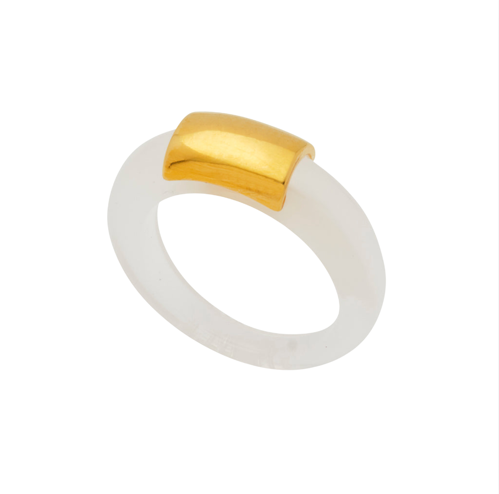 Lucas Jack Resin Ring | Opal + Gold